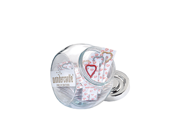 Herz Sortiment Wondercandle® mini 60 Stück sortiert mit Glas
