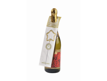 Happy New Year Klee gold Wondercandle® Flaschenpost