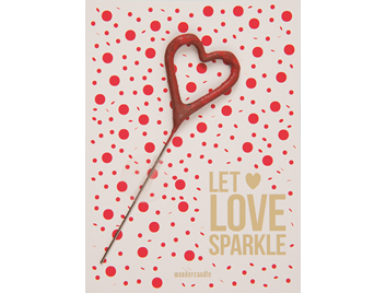 Let Love sparkle  red points 416 Mini Wondercard®